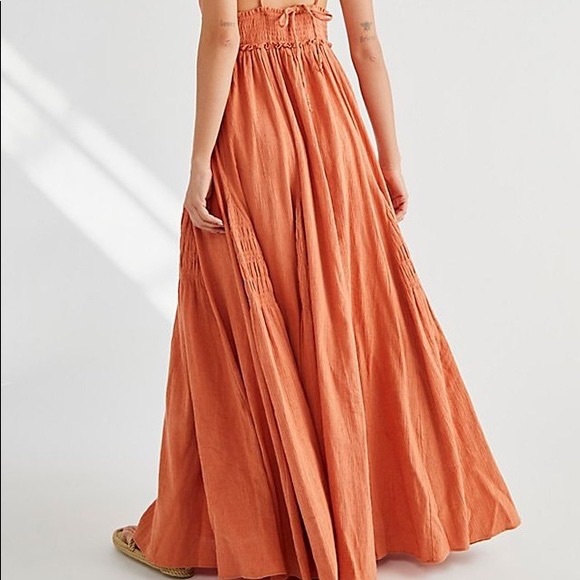 Free People Heat Haze Triangle Top Halter Gauzy Maxi Dress - Picture 6 of 7